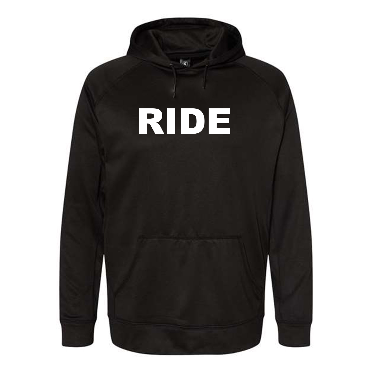 Ride Brand Logo Classic Performance Raglan Pullover Sweatshirt Black