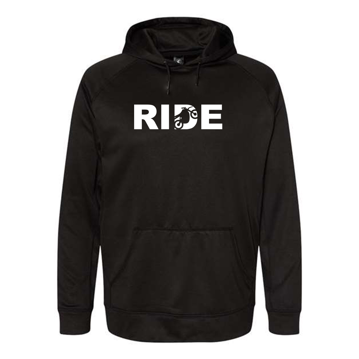 Ride Moto Logo Classic Performance Raglan Pullover Sweatshirt Black