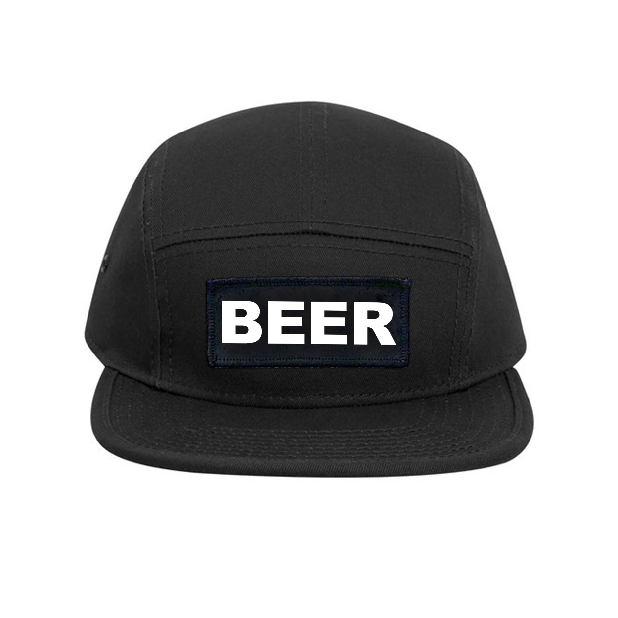 Beer Brand Logo Classic Woven Patch Classic Camper Hat Black