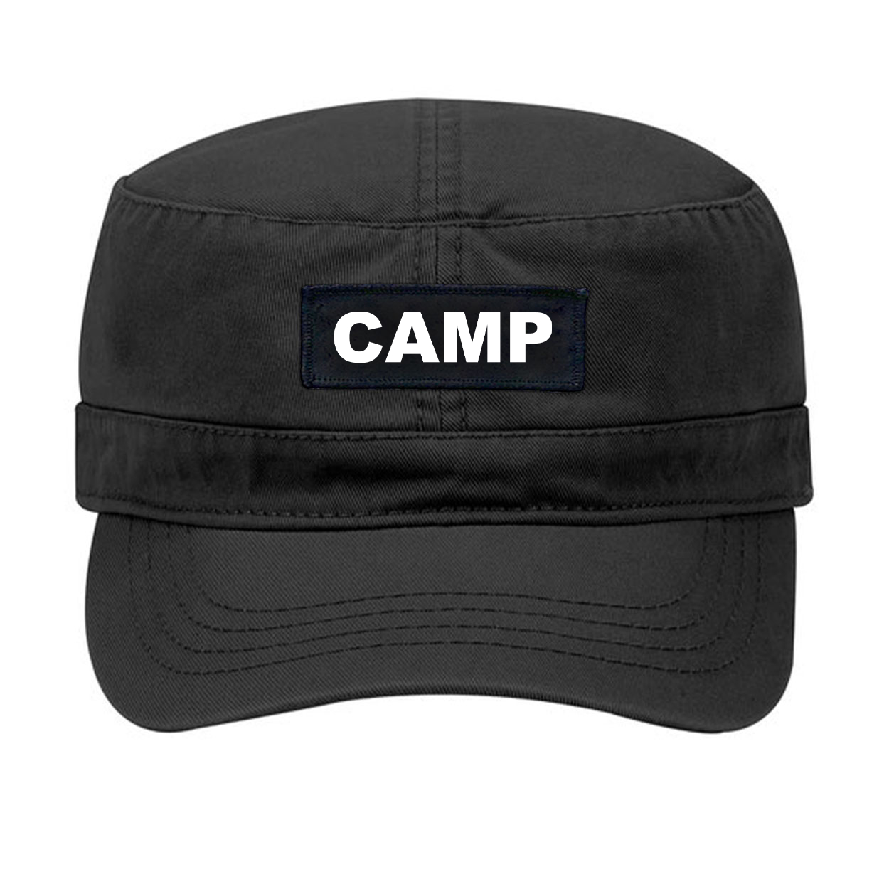 Camp Brand Logo Night Out Woven Patch Military Hat Black