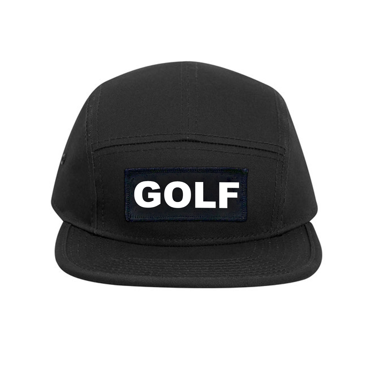 Golf Brand Logo Classic Woven Patch Classic Camper Hat Black
