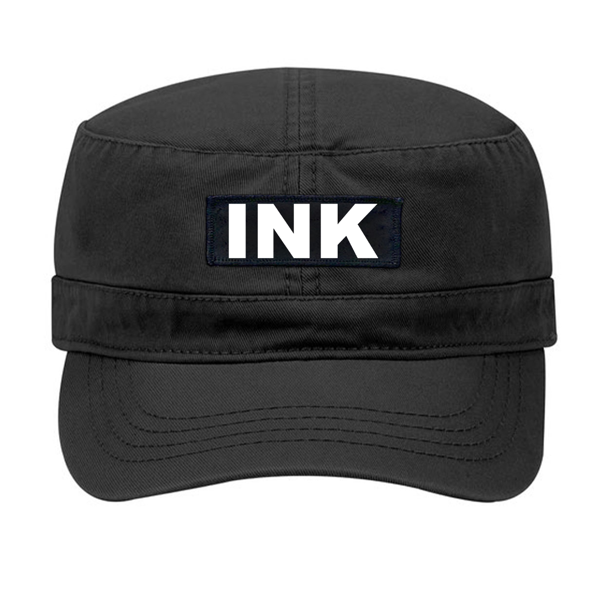 Ink Brand Logo Night Out Woven Patch Military Hat Black