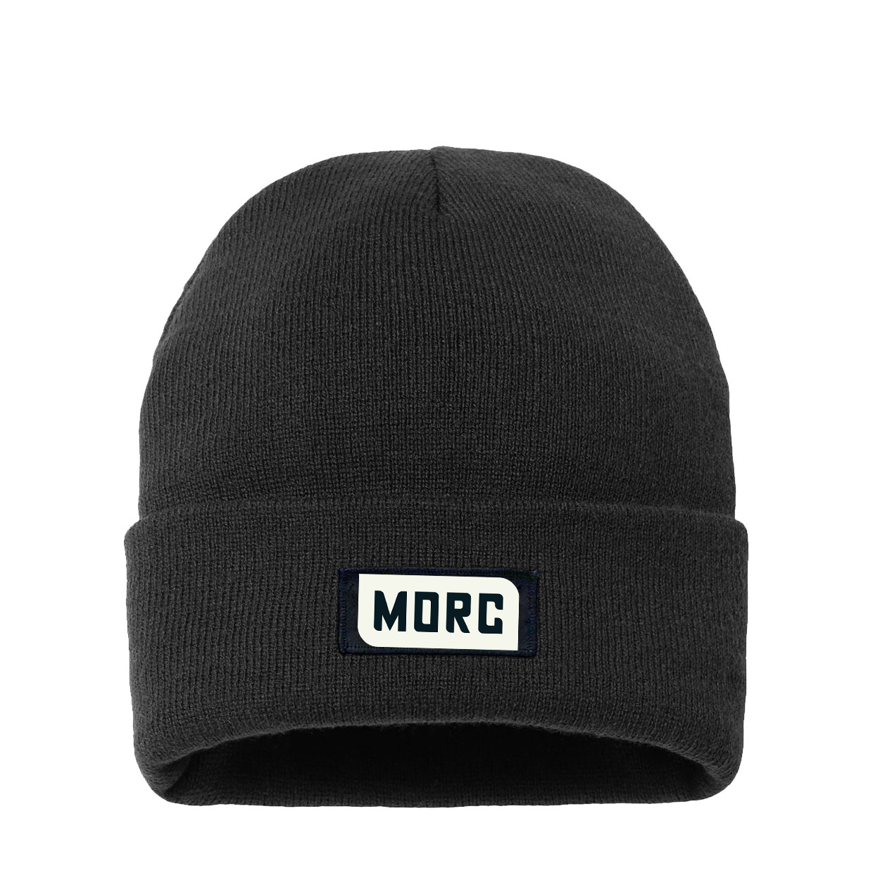 MORC Night Out Woven Patch Night Out Sherpa Lined Cuffed Beanie Black