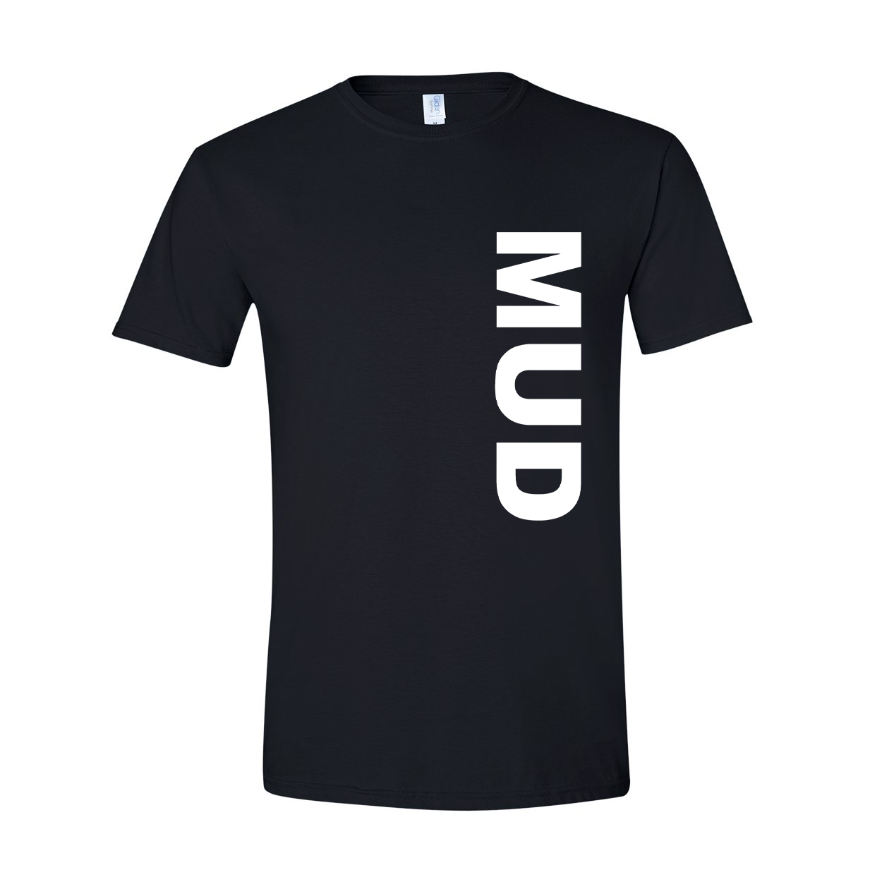 Mud Brand Logo Classic Vertical T-Shirt Black (White Logo)