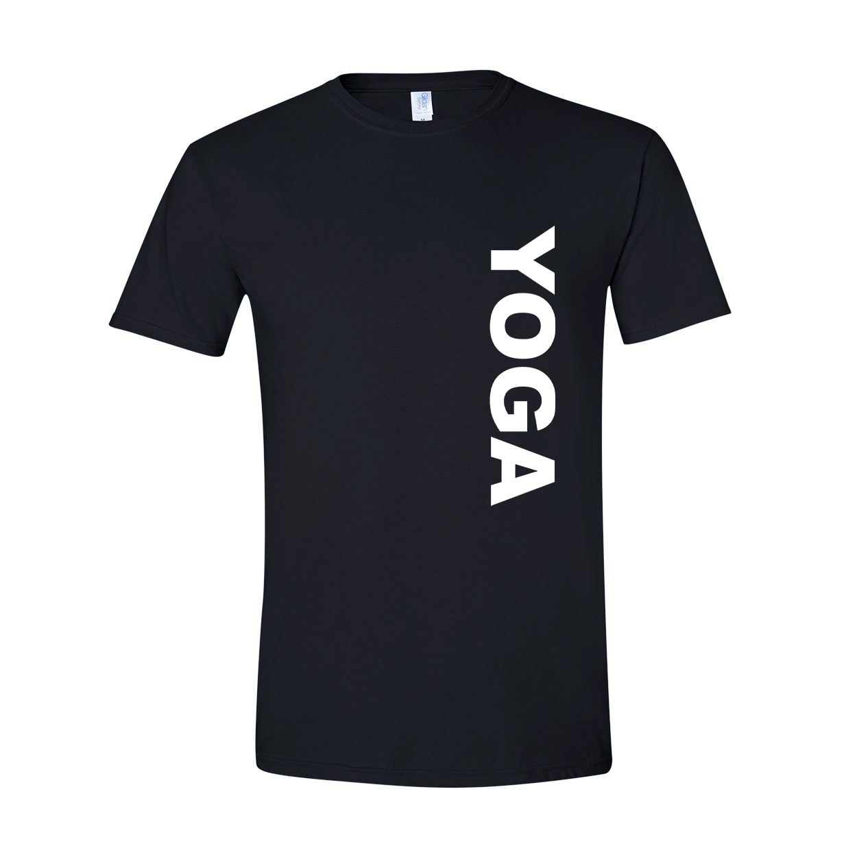 Yoga Brand Logo Classic Vertical T-Shirt Black (White Logo)