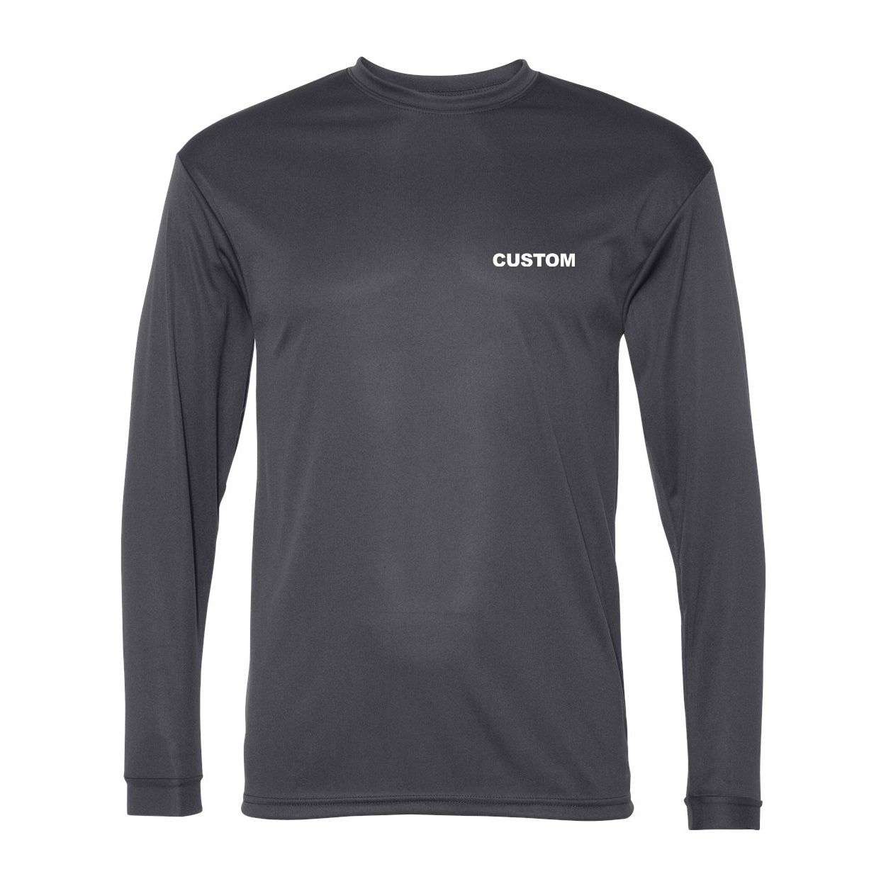 Custom Life Brand Logo Night Out Unisex Performance Long Sleeve T-Shirt Graphite