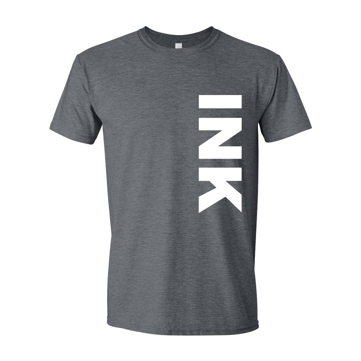 Ink Brand Logo Classic Vertical T-Shirt Dark Heather Gray (Black Logo)