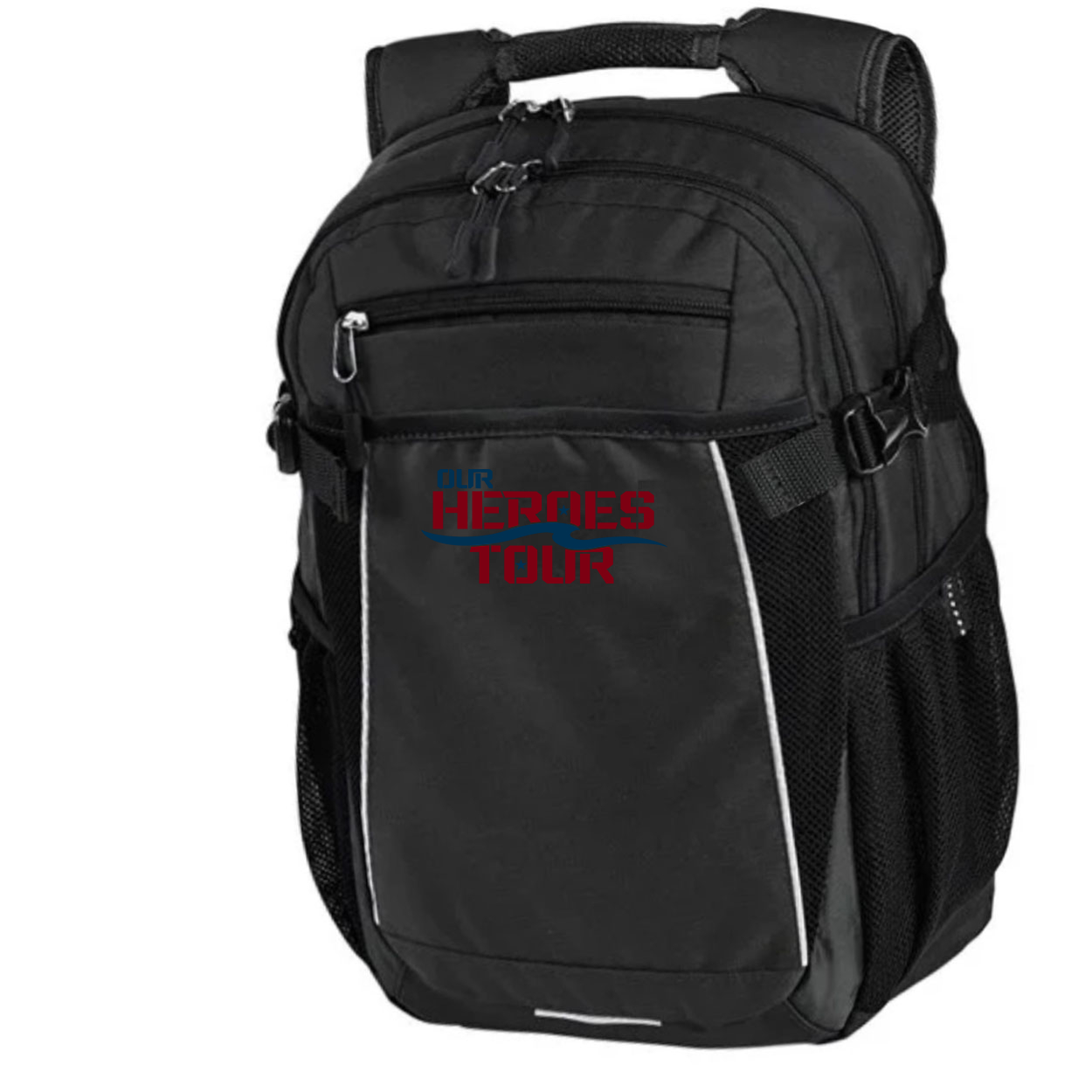 Our Heroes Tour Classic Pro Pioneer Backpack Black (White Logo)