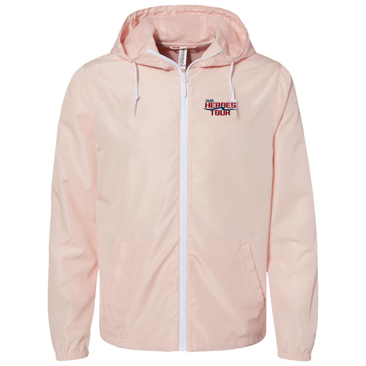 Our Heroes Tour Night Out Lightweight Windbreaker Blush (White Logo)