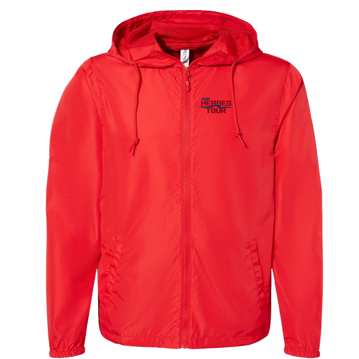 Our Heroes Tour Night Out Lightweight Windbreaker Red