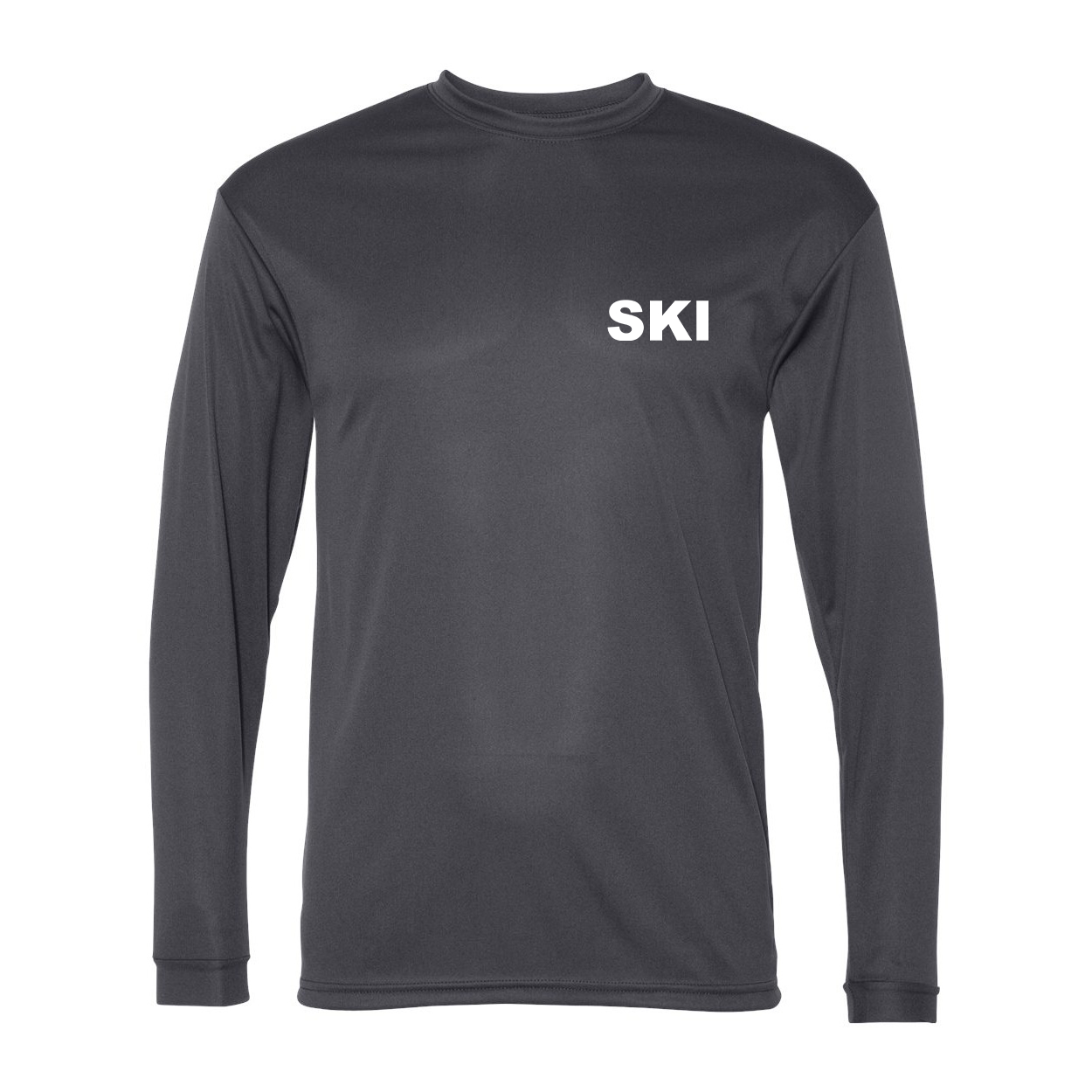 Ski Brand Logo Night Out Unisex Performance Long Sleeve T-Shirt Graphite