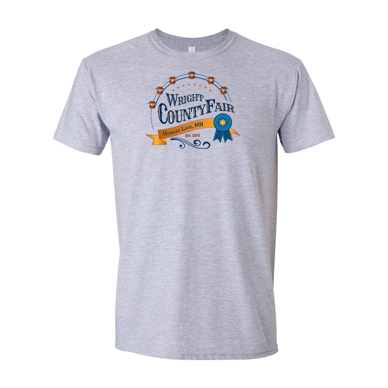Wright County Fair Navy Classic T-Shirt Sport Gray 