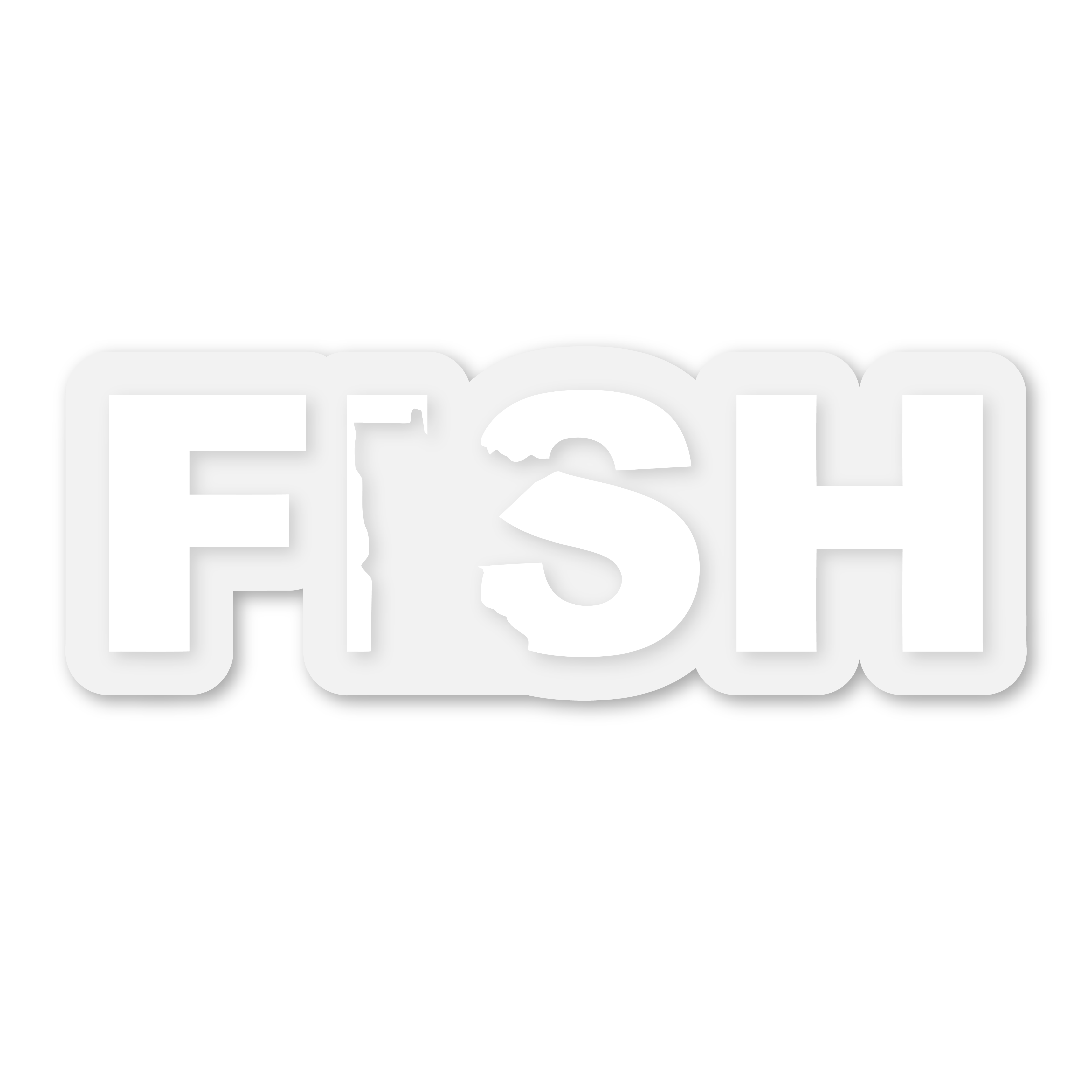 Fish Minnesota Classic Sticker Clear Kiss Cut (White Logo)