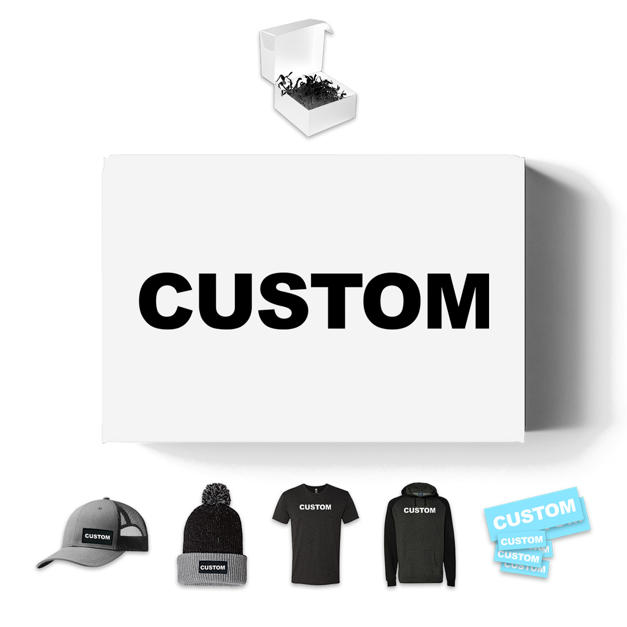 Custom Life Brand Logo Premium Care Package White