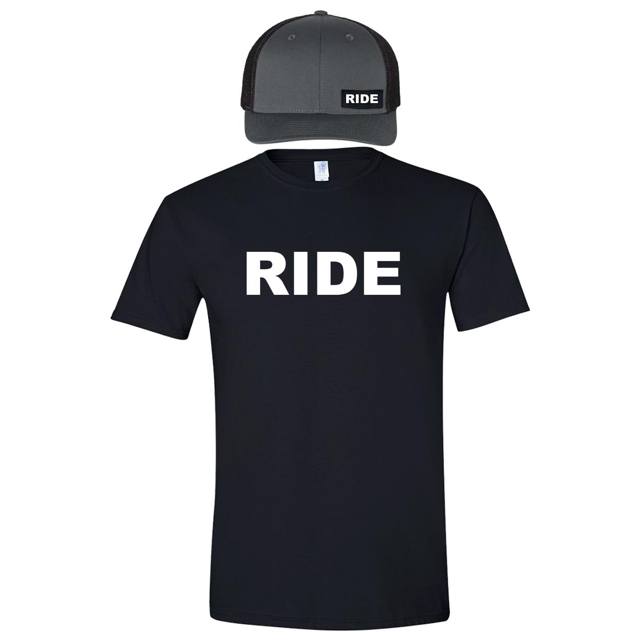 Ride Brand Logo Classic Hat Tee Combo (Charcoal/Black)