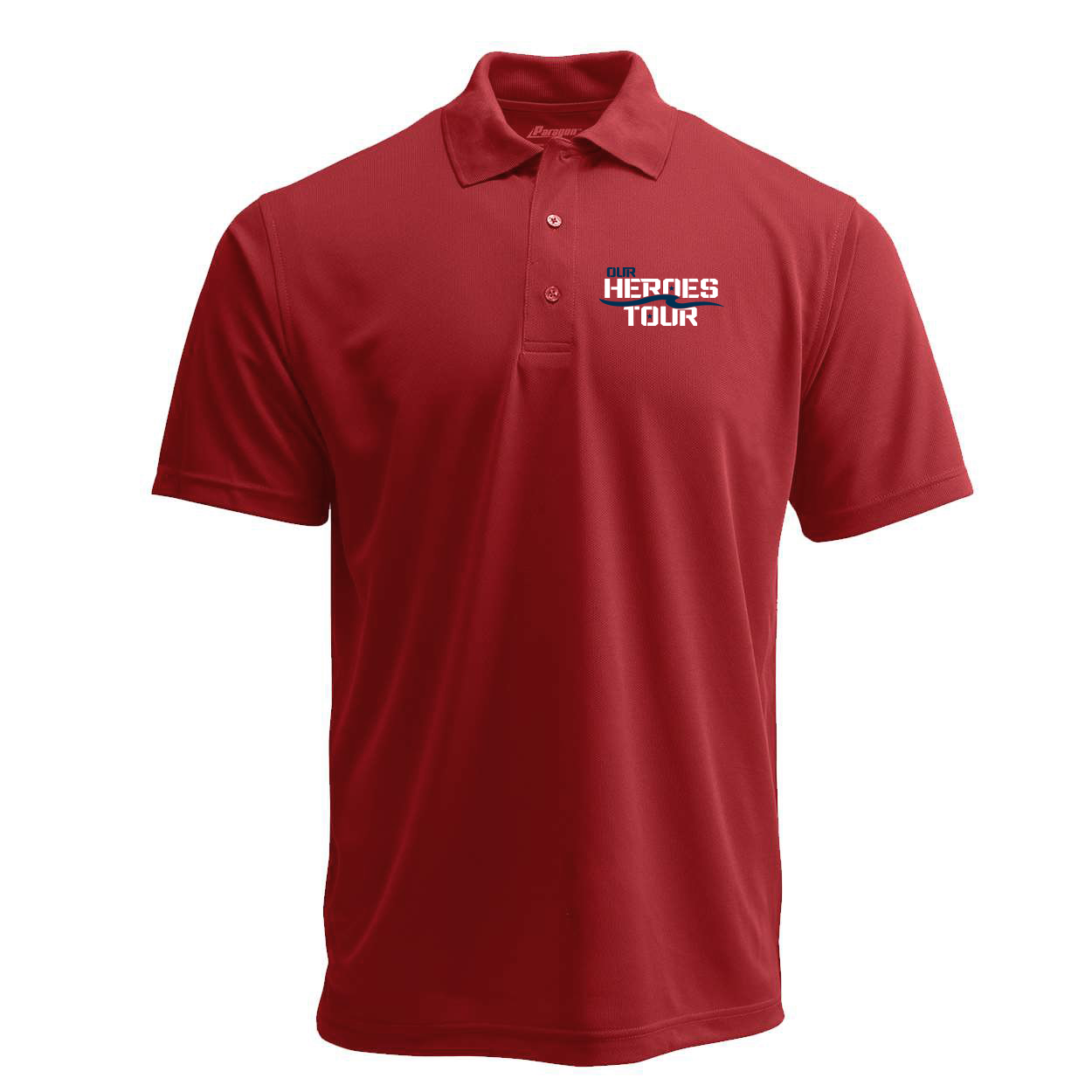 Our Heroes Tour Night Out Performance Mini Mesh Polo Cardinal 