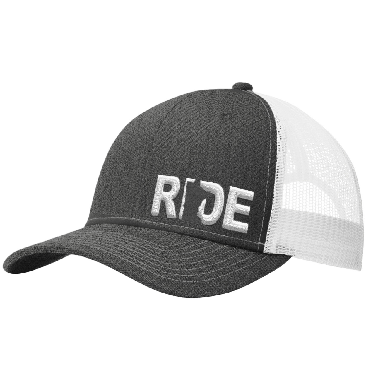 Ride Minnesota Night Out Pro Embroidered Snapback Trucker Hat Dark Gray/White