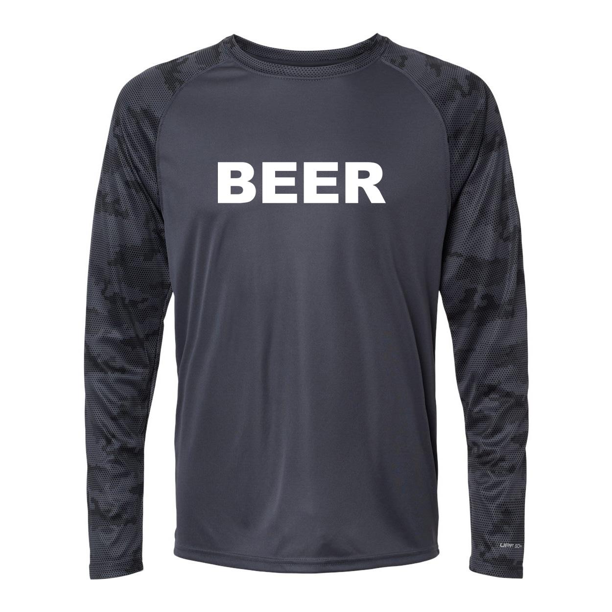 Beer Brand Logo Classic Camo Long Sleeve T-Shirt Graphite