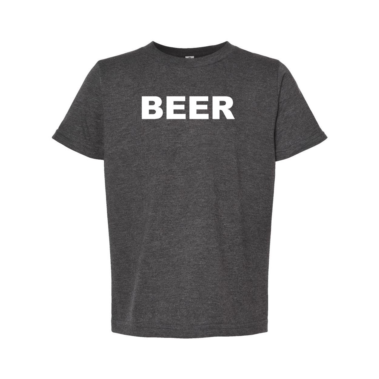 Beer Brand Logo Classic Youth T-Shirt Dark Heather Gray