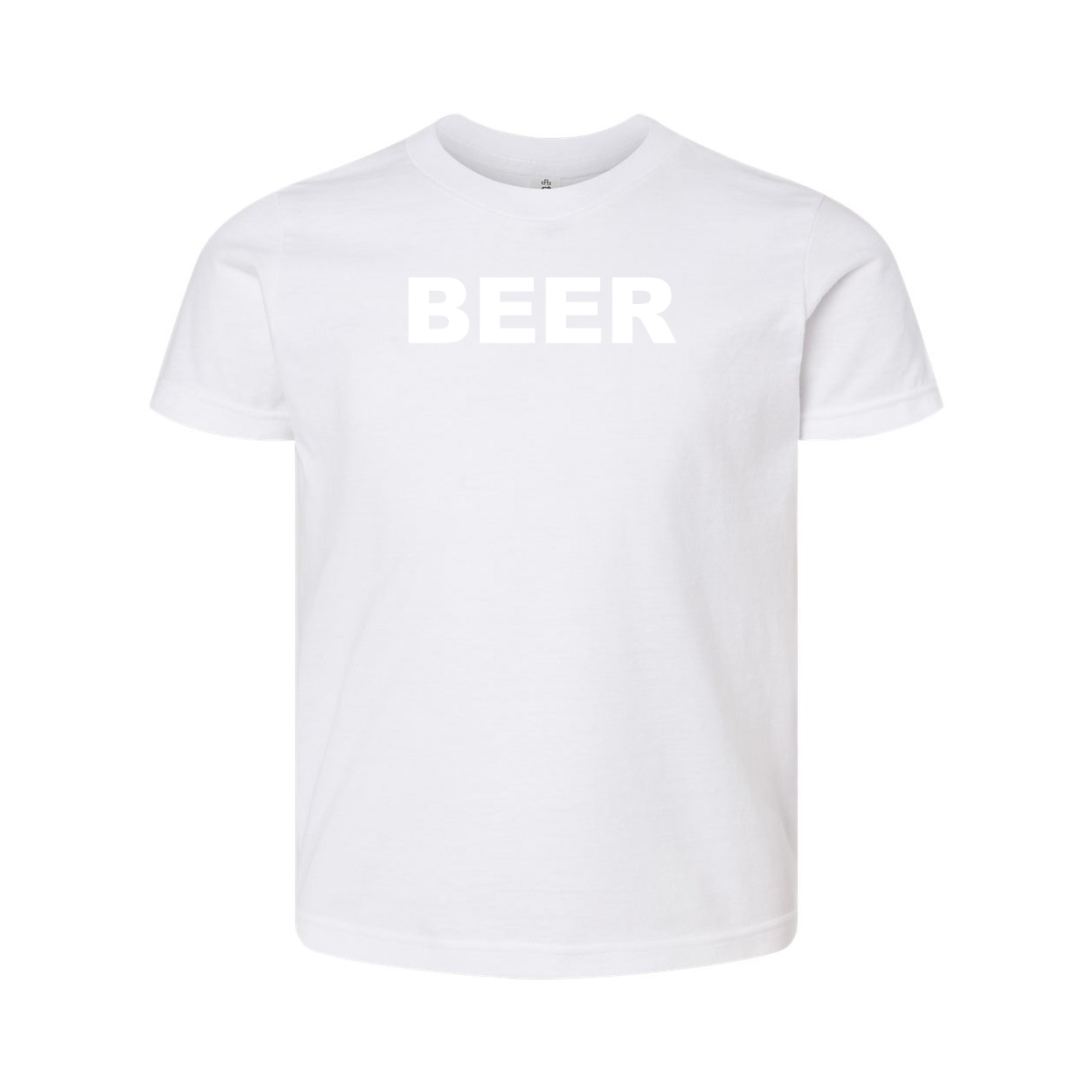 Beer Brand Logo Classic Youth T-Shirt White