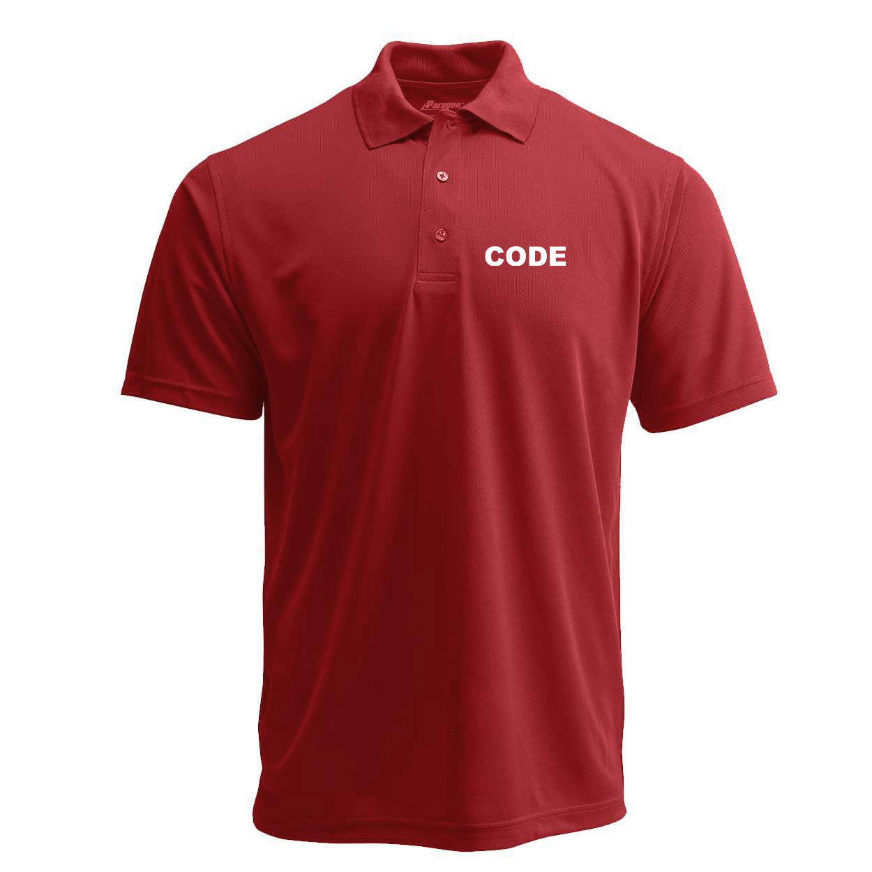 Code Brand Logo Night Out Performance Mini Mesh Polo Cardinal 