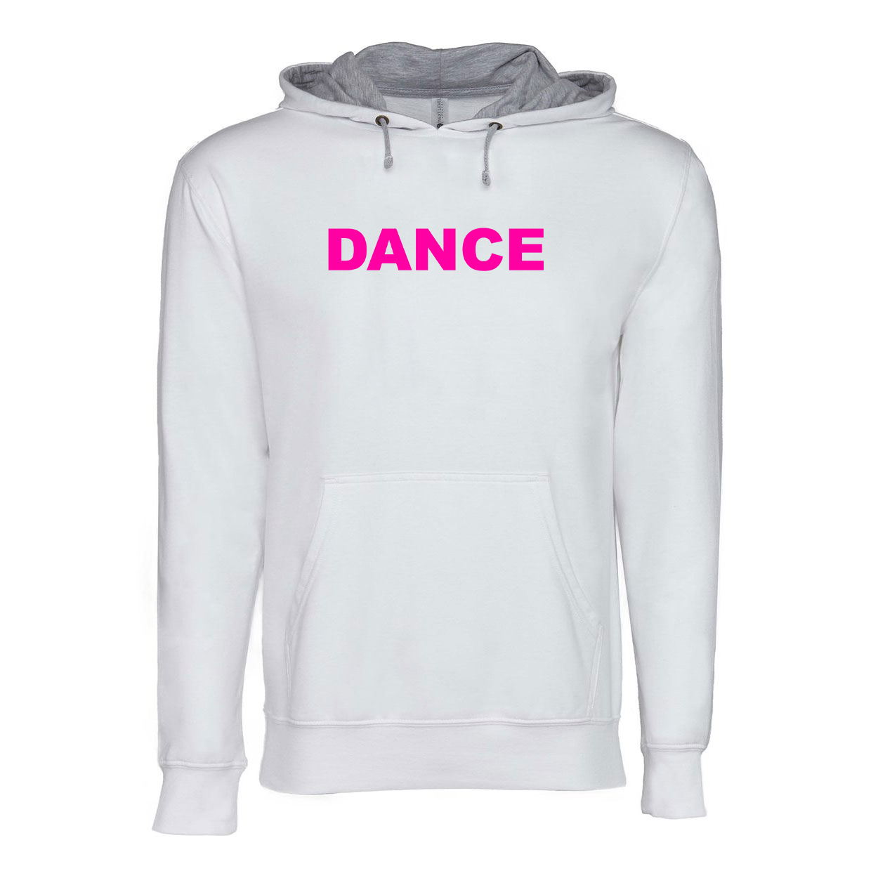 Dance Brand Logo Classic Lightweight Sweatshirt White/Heather Gray (Pink Logo)