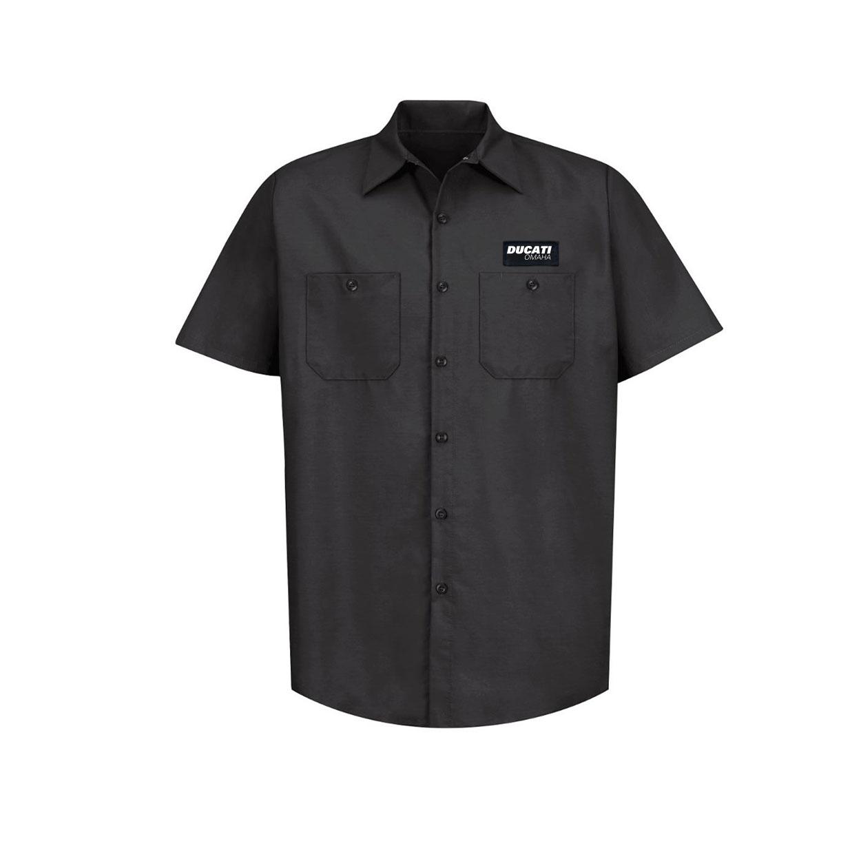 Ducati Omaha Night Out Woven Patch Industrial Short Sleeve Black
