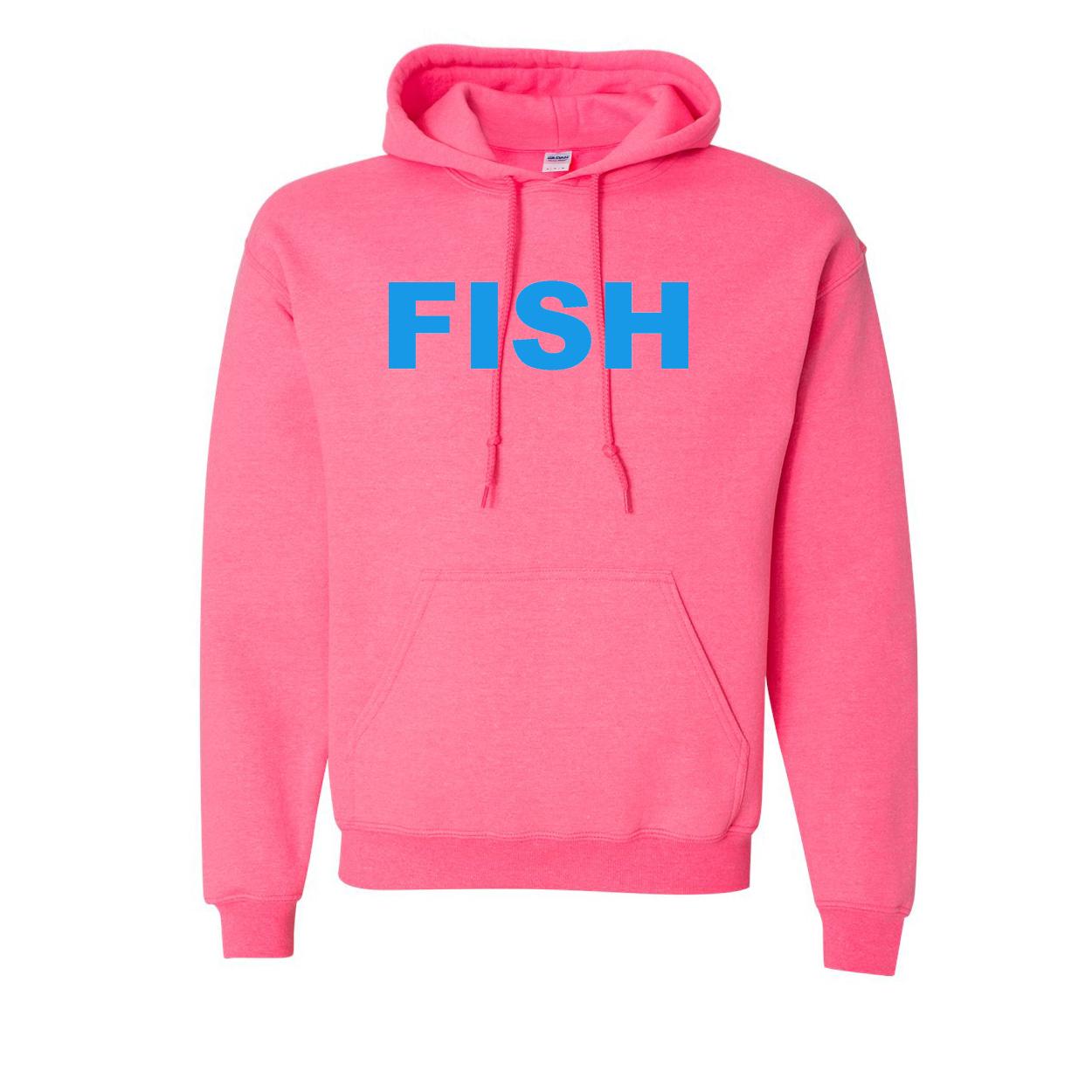 Fish Brand Logo Classic Sweatshirt Safety Pink (Sky Blue Logo)