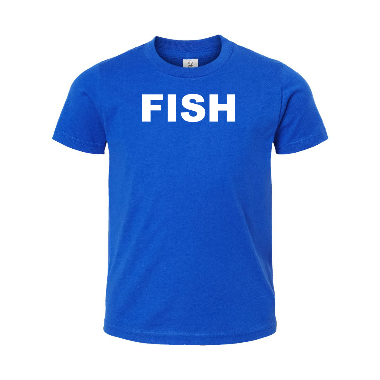 Fish Brand Logo Classic Youth T-Shirt Blue 