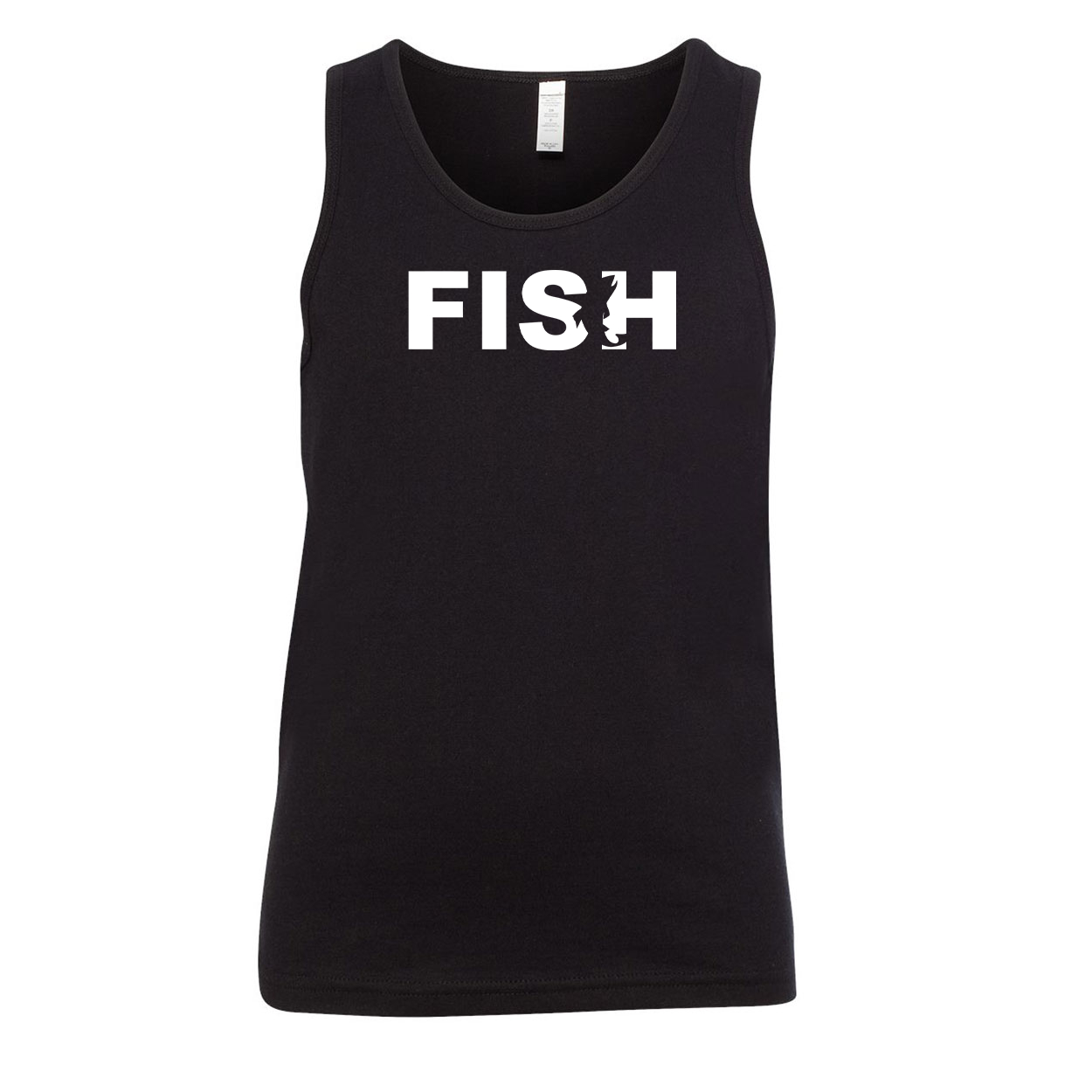 Fish Catch Logo Classic Youth Unisex Tank Top Black