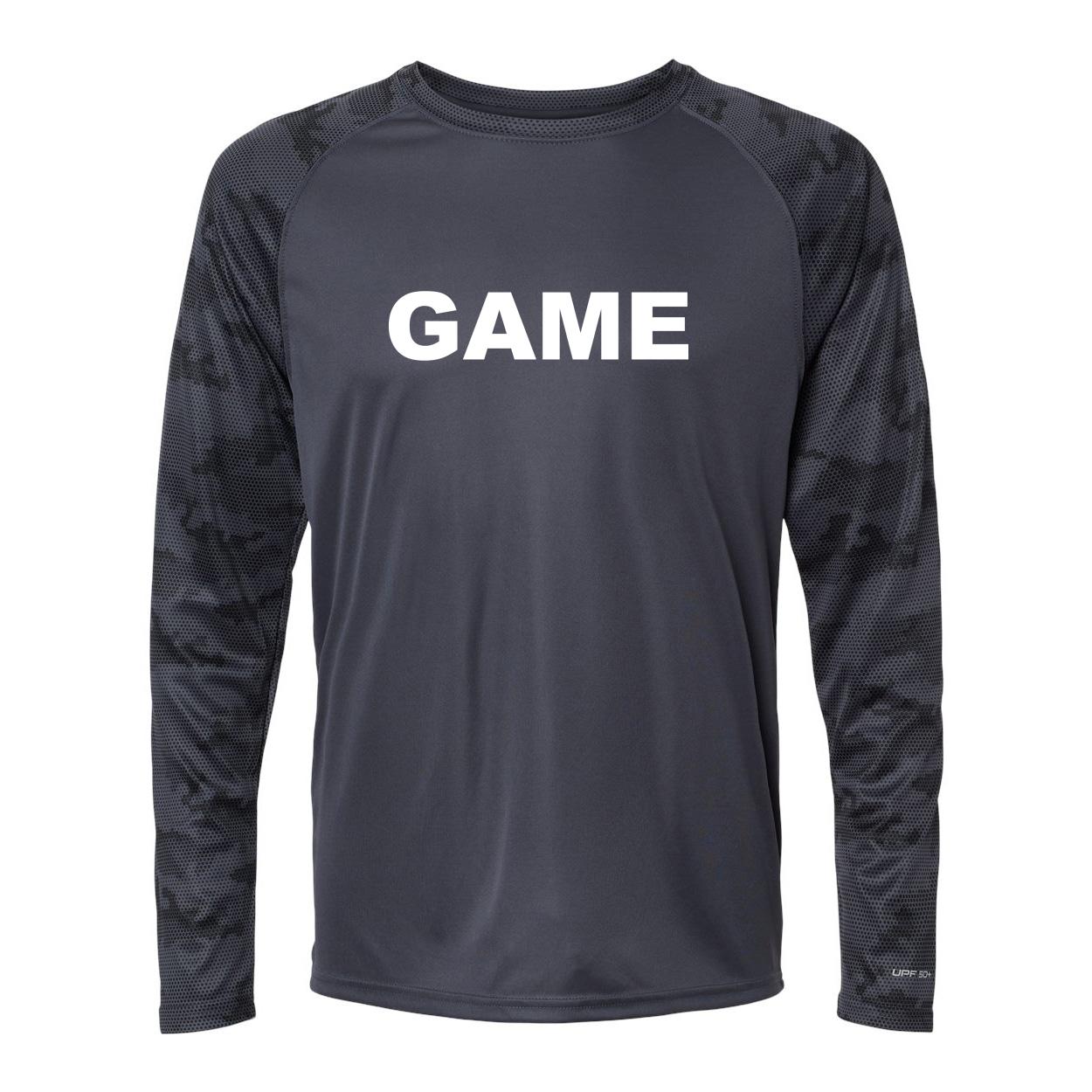 Game Brand Logo Classic Camo Long Sleeve T-Shirt Graphite
