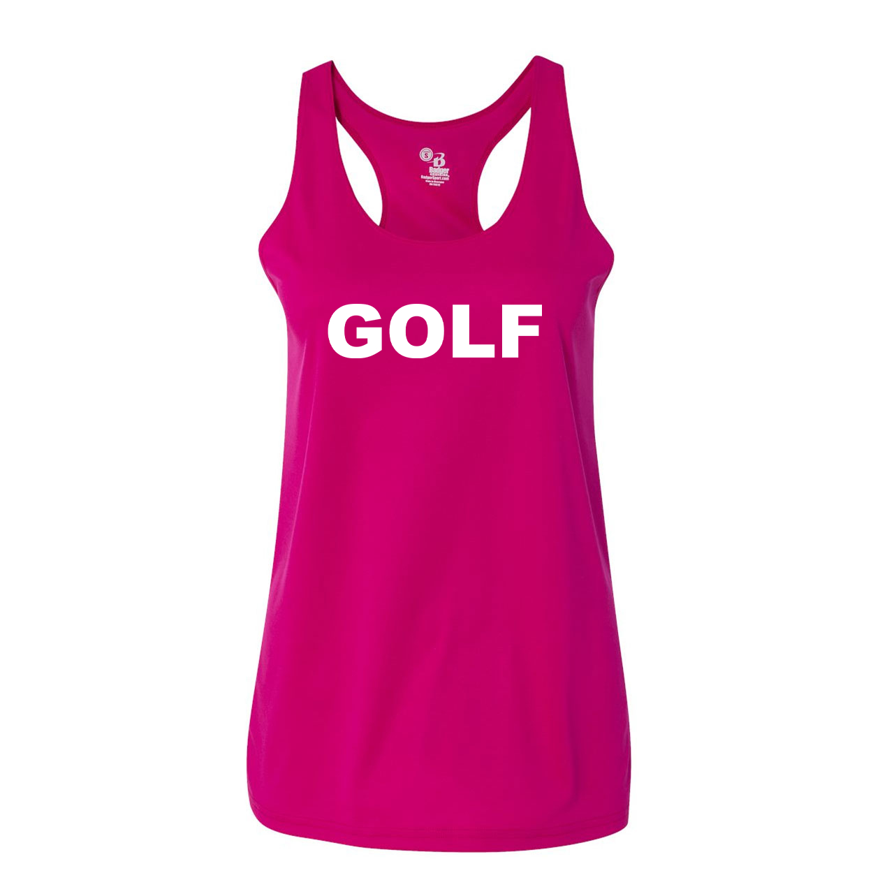 Golf Brand Logo Classic Womens Performance Racerback Tank Top Hot Pink