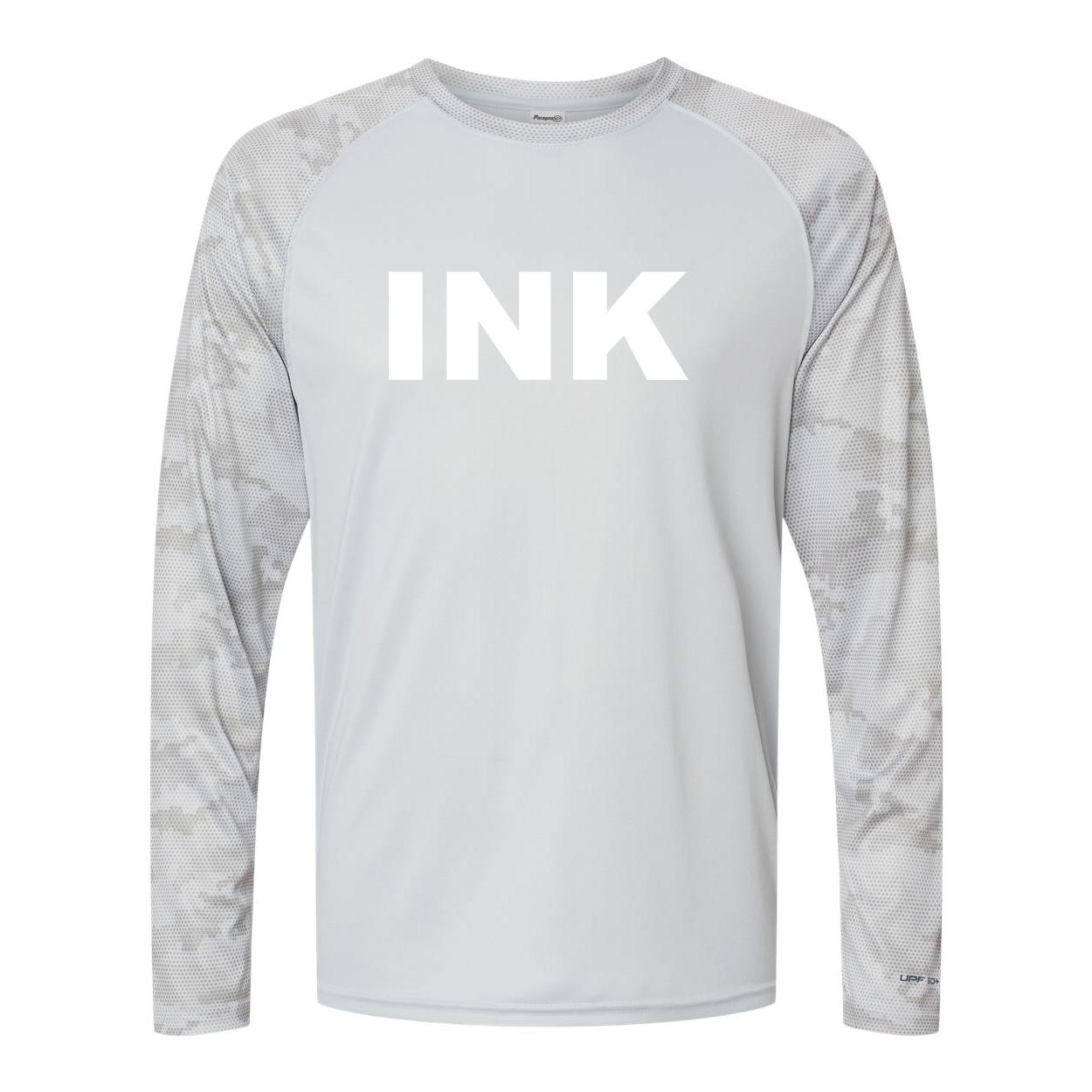 Ink Brand Logo Classic Camo Long Sleeve T-Shirt Aluminum