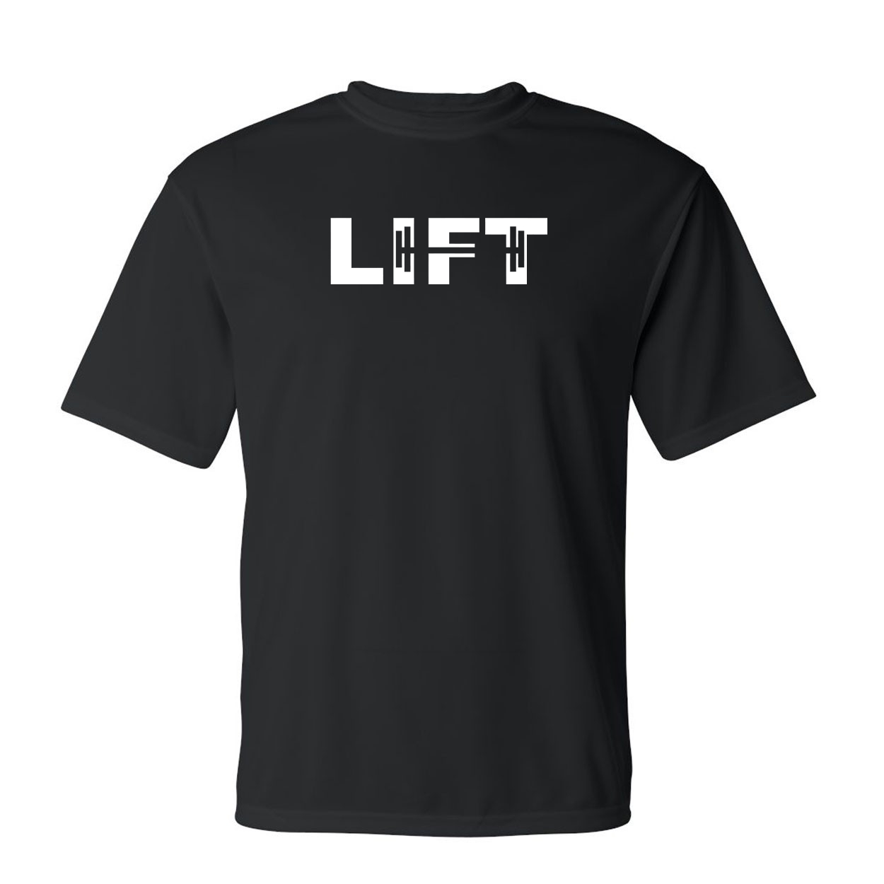 Lift Barbell Logo Classic Unisex Performance T-Shirt Black
