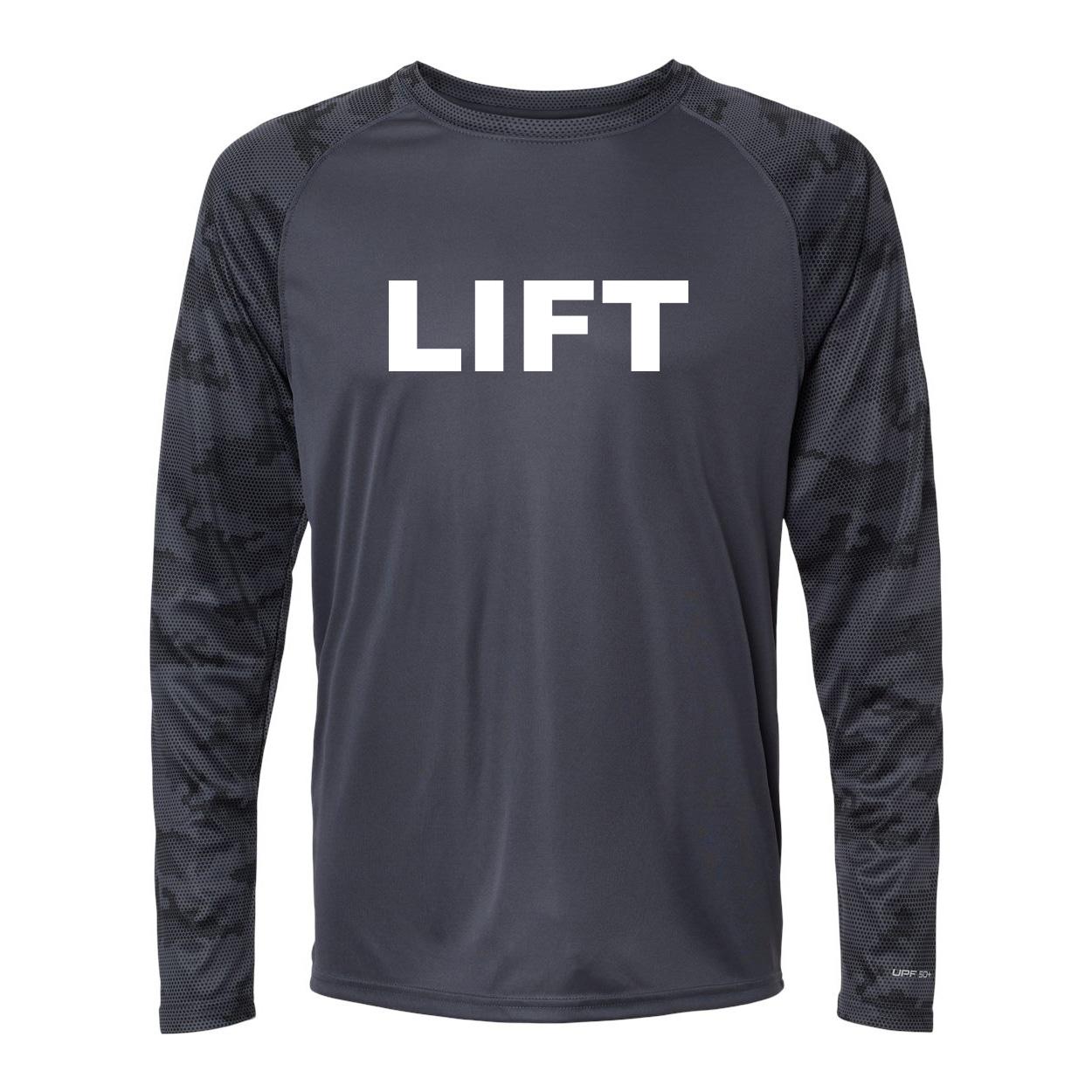 Lift Brand Logo Classic Camo Long Sleeve T-Shirt Graphite
