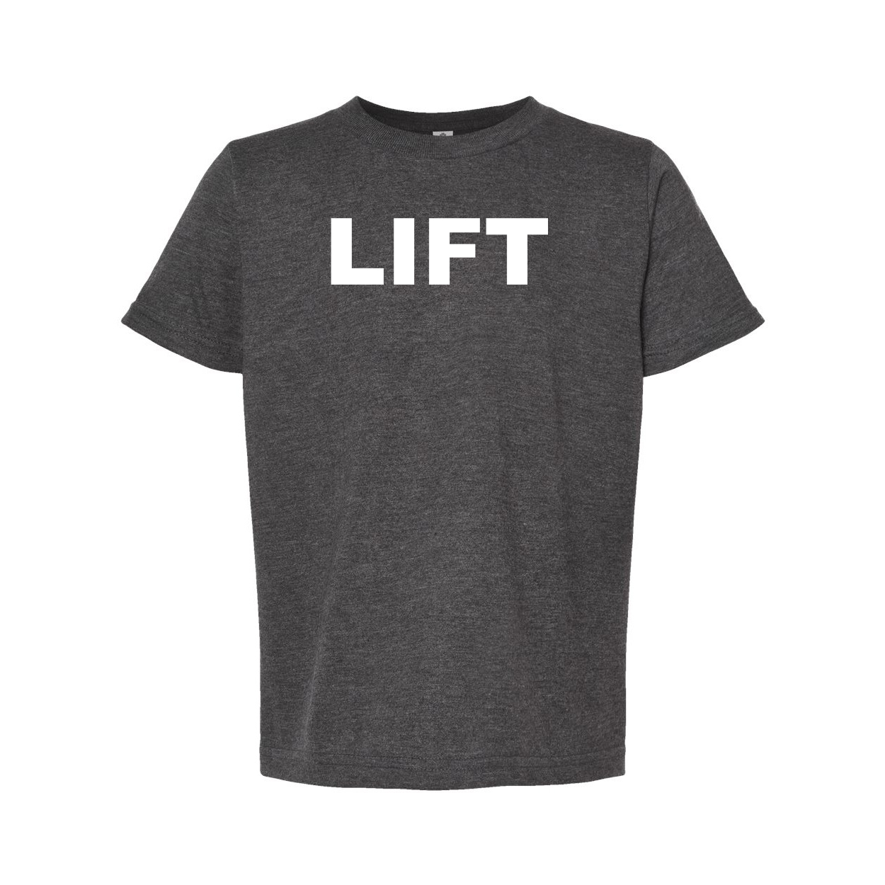Lift Brand Logo Classic Youth T-Shirt Dark Heather Gray