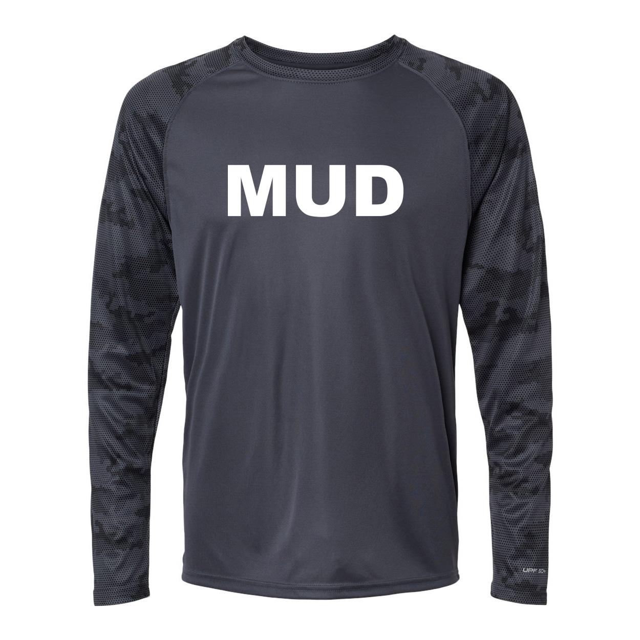 Mud Brand Logo Classic Camo Long Sleeve T-Shirt Graphite