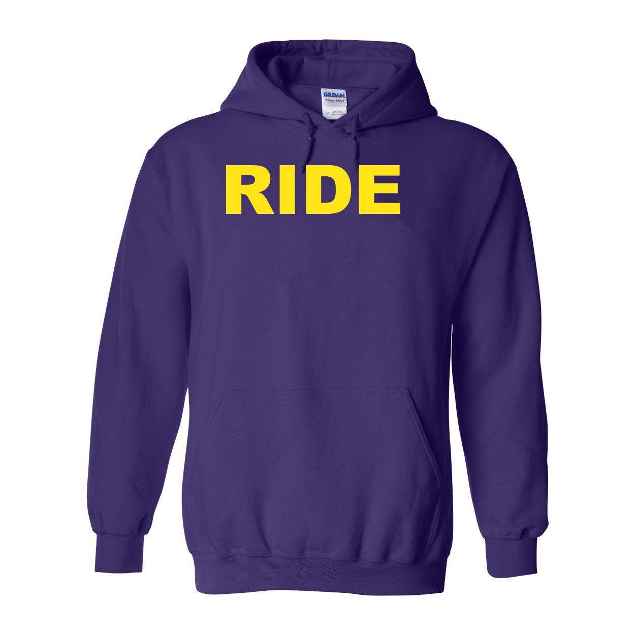 Ride Brand Logo Classic Sweatshirt Purple (Yellow Logo)
