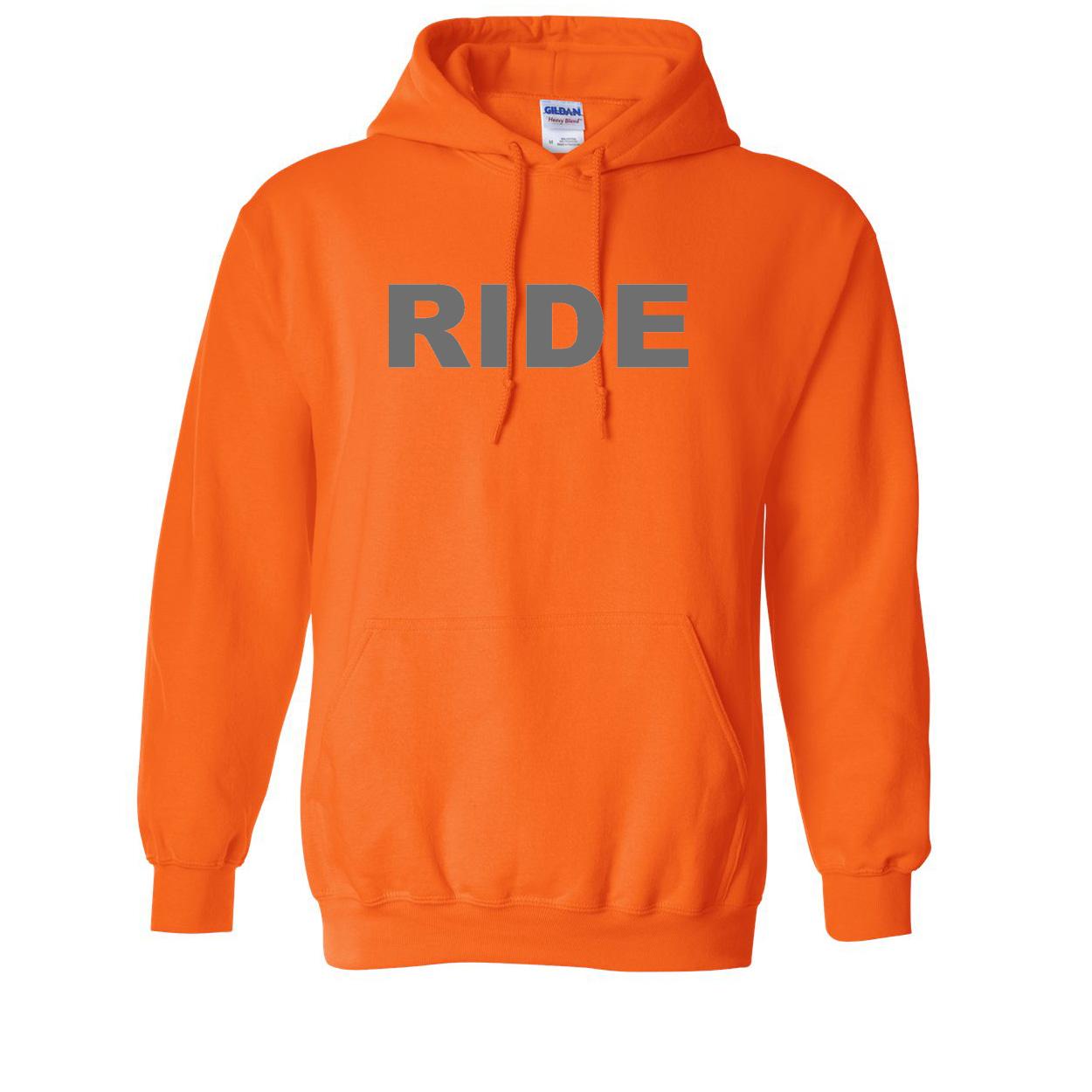 Ride Brand Logo Classic Sweatshirt Safety Orange (Gray Logo)