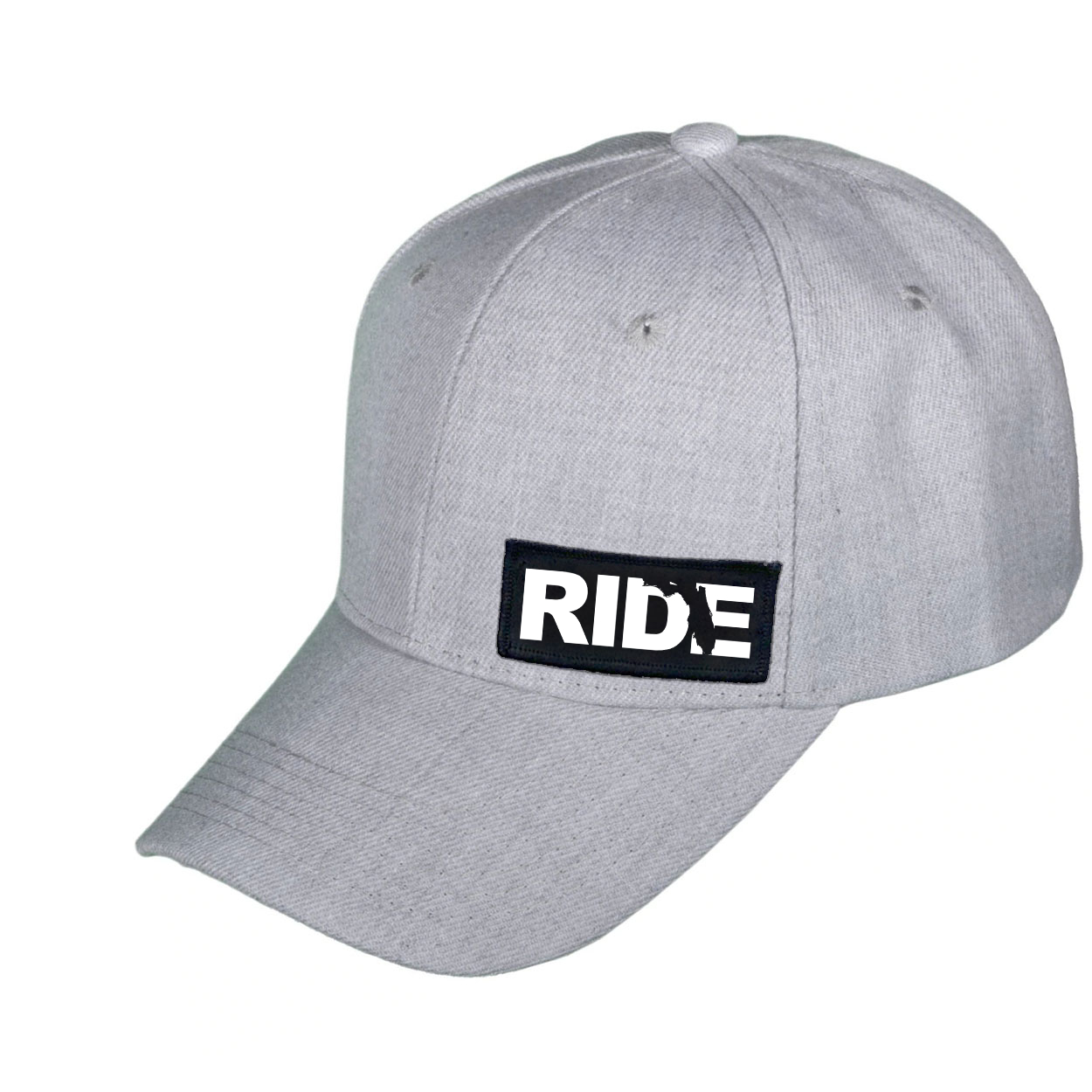 Ride Florida Night Out Woven Patch Velcro Trucker Hat Heather Gray