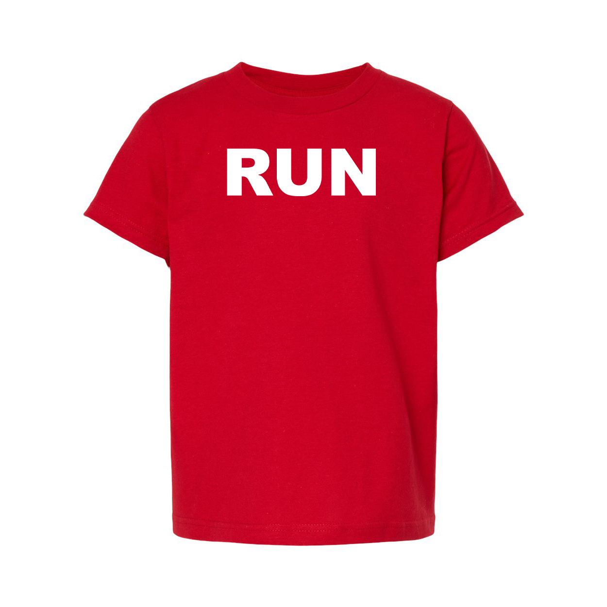 Run Brand Logo Classic Youth Unisex T-Shirt Red 