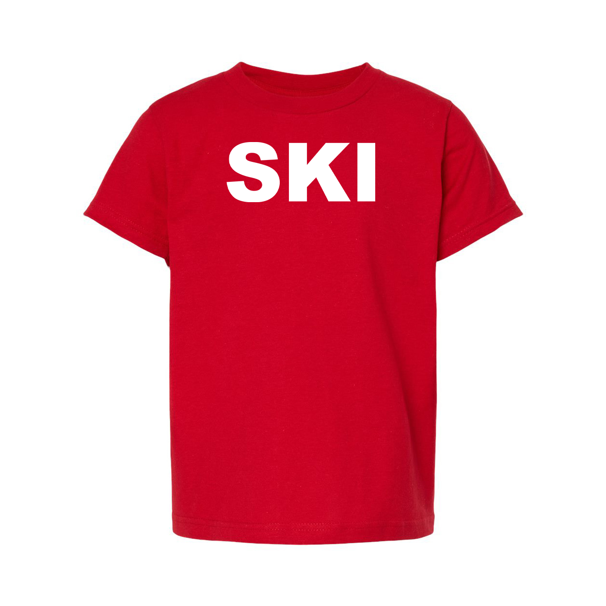 Ski Brand Logo Classic Youth Unisex T-Shirt Red 
