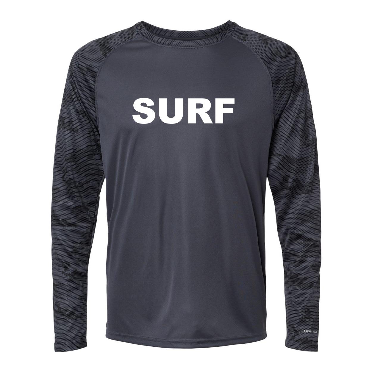 Surf Brand Logo Classic Camo Long Sleeve T-Shirt Graphite