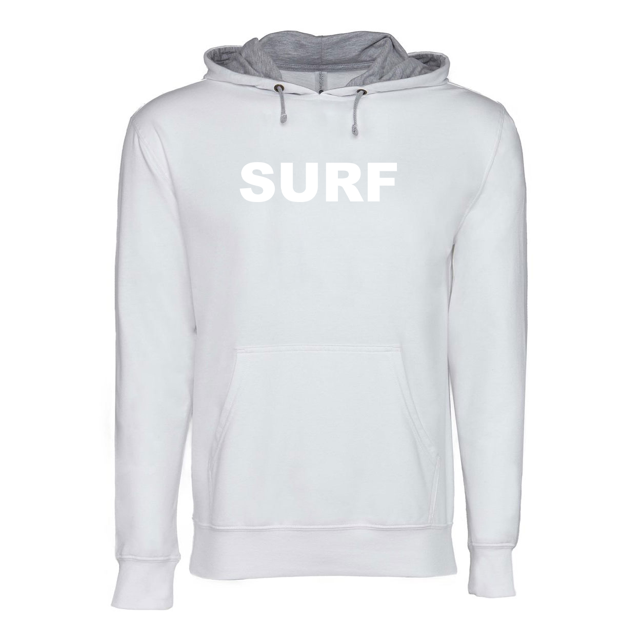 Surf Brand Logo Classic Lightweight Sweatshirt White/Heather Gray 