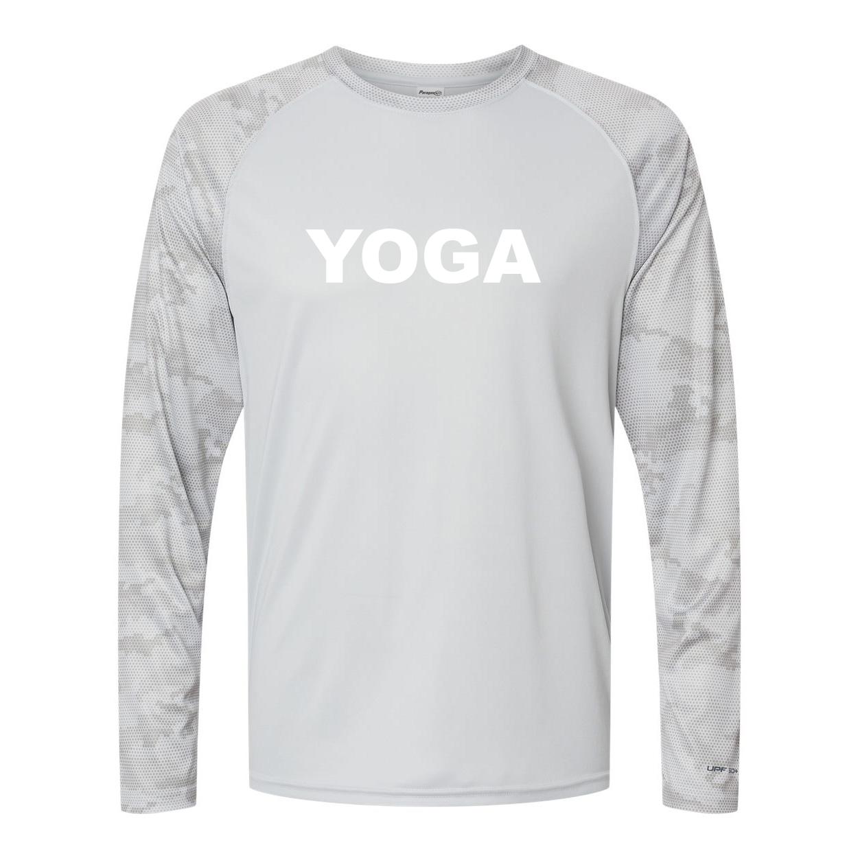 Yoga Brand Logo Classic Camo Long Sleeve T-Shirt Aluminum