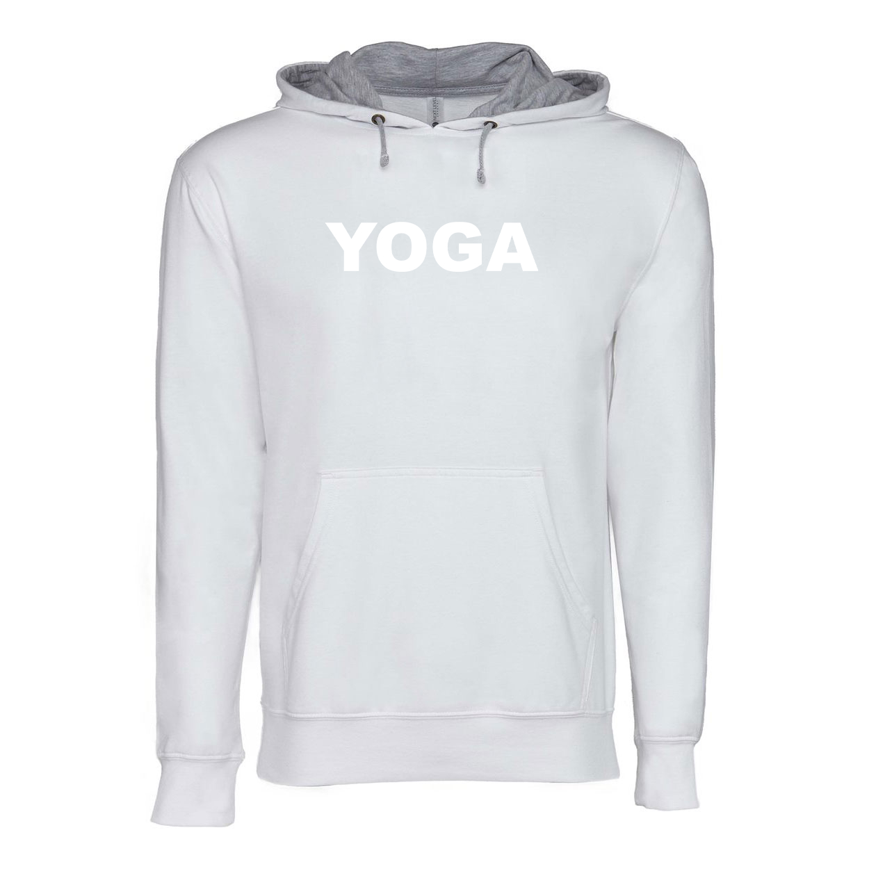 Yoga Brand Logo Classic Lightweight Sweatshirt White/Heather Gray 