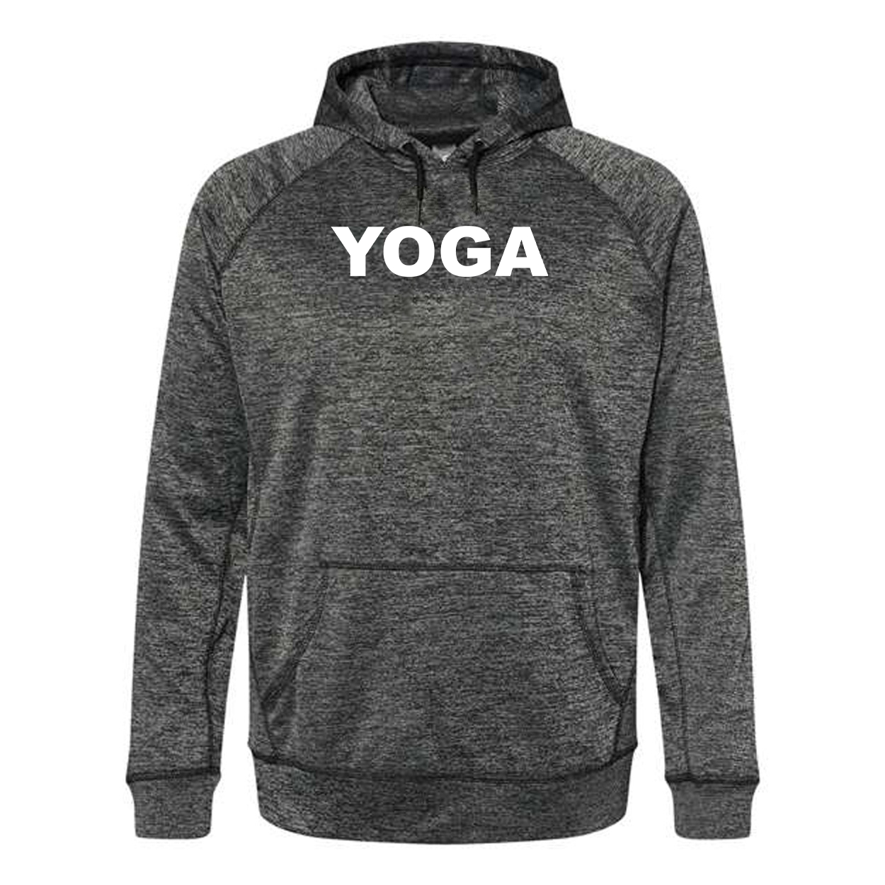 Yoga Brand Logo Classic Performance Raglan Pullover Sweatshirt Heather Charcoal