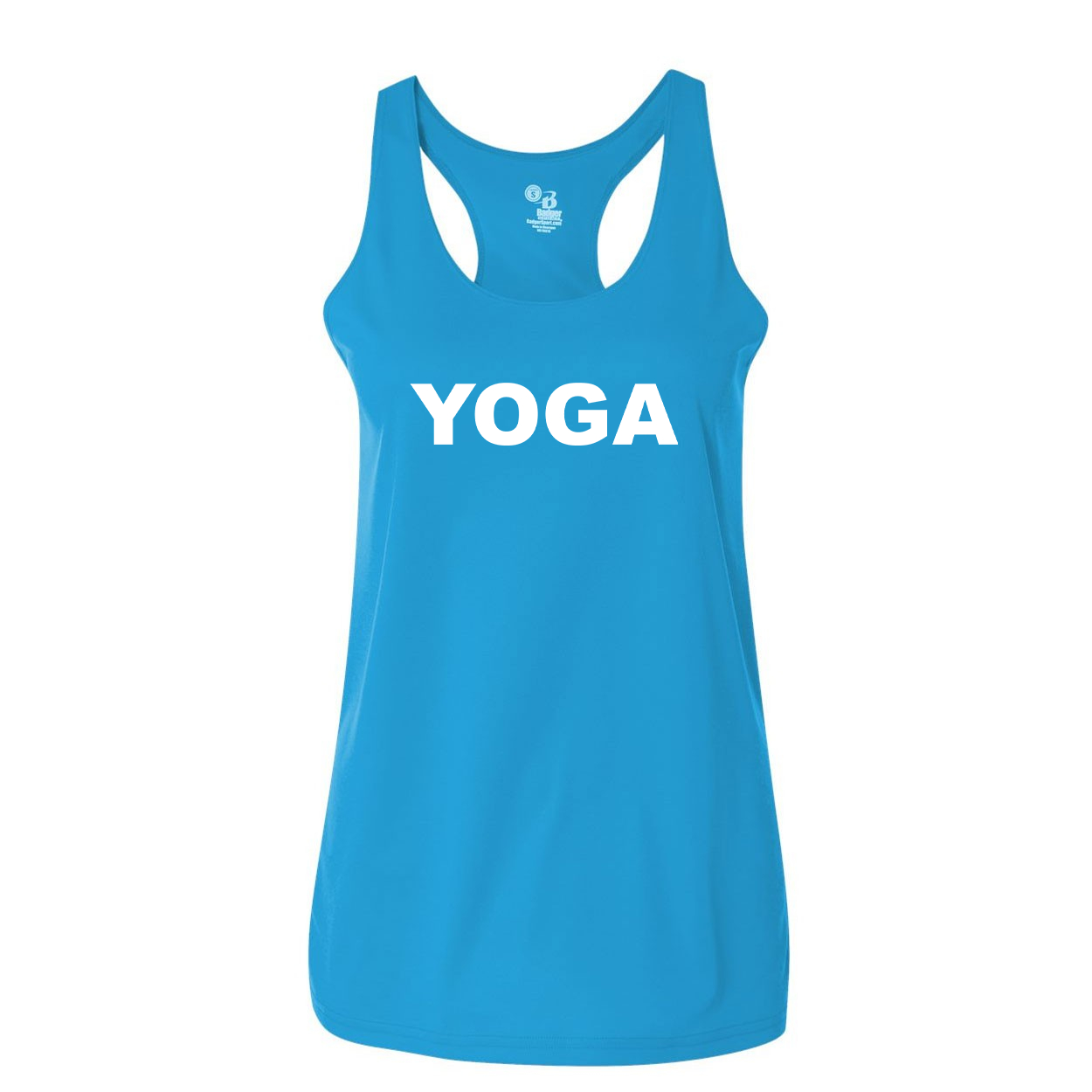 Yoga Brand Logo Classic Womens Performance Racerback Tank Top Electric Blue 