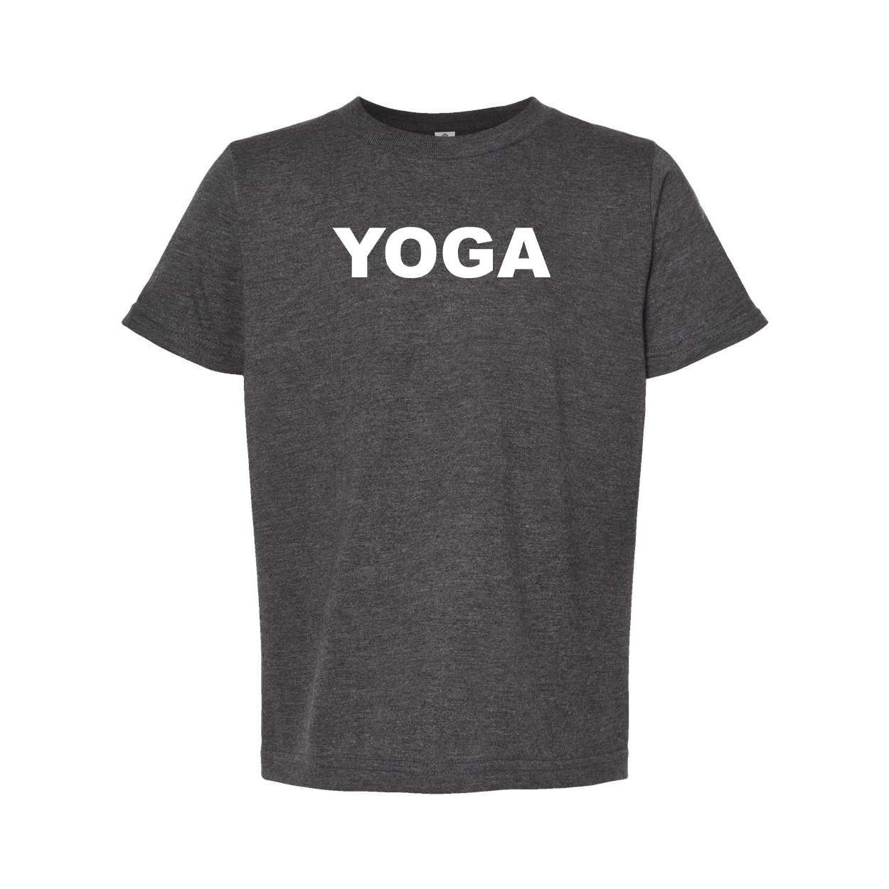 Yoga Brand Logo Classic Youth T-Shirt Dark Heather Gray