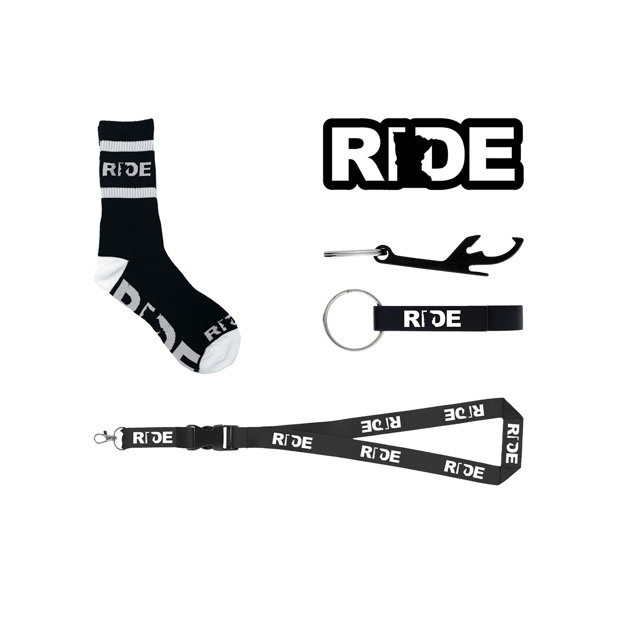 Ride Minnesota Classic Fan Package (Socks, Lanyard, Keychain & Sticker)
